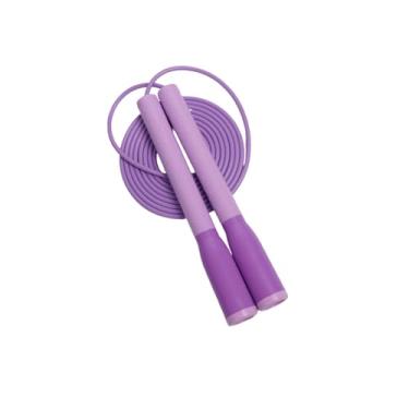 Imagem de Corda de pular KSY QueenPlus (KQ-300, roxo) – Corda fitness premium macia para mulheres | Design elegante, rotação suave, cabo de PVC KR durável | Feito na Coreia