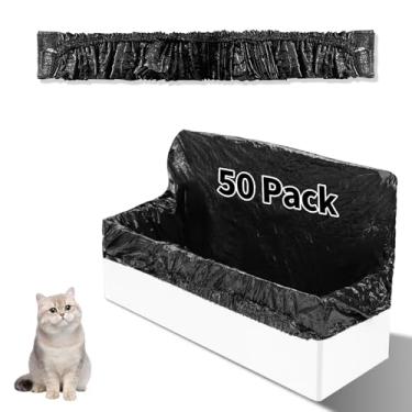 Imagem de Luxrise Sacos De Lixo Compatíveis Com Caixa De Areia Popur X5 - Com Faixa Elástica, Design Espesso Para Caixa De Areia Autolimpante Para Gatos Popur X5/Sacos De Lixo Doméstico - Preto (50 Unidades)