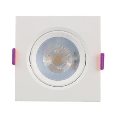 Imagem de Spot Led Embutir Quadrado 85mm 5w 6500k Demi 9734 Branco