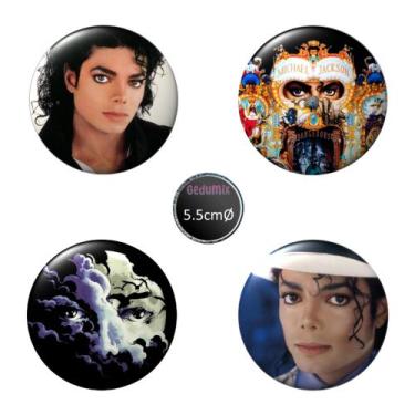 Imagem de Botton GEDUMIX Michael Jackson 1.0 - 4 Peças, 5.5cmØ Ímã