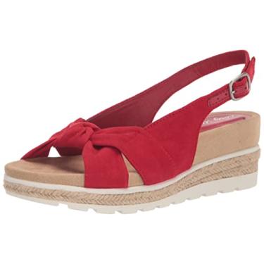 Imagem de Easy Street Sandália feminina com bolinhas, Camurça vermelha, 6 Narrow