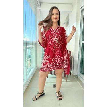 Imagem de Bata Kaftan Indiana Saída De Praia Plus Size - Cod. 14001 - Aleci Fash
