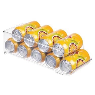 Imagem de Cesta Plastica P/Armazenar Latinhas Na Geladeir Interdesign Transparente