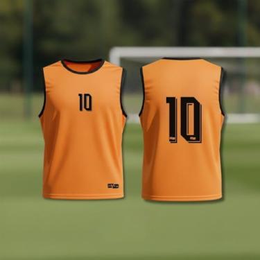 Imagem de Kit Com 10 Coletes Futebol Treino Esportivo (Laranja)