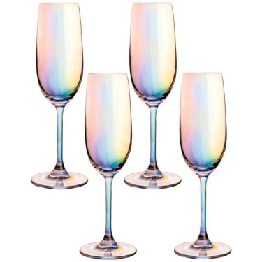 Imagem de Jogo de Taça de Champagne Furta Cor de Cristal com Titânio Dom Paris Pérola 230ml 4 peças - Seu Lar