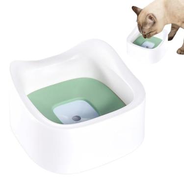 Imagem de Shakven Tigela de água flutuante para animais de estimação, tigela de á para cães com respingos zero - veículo transportou tigela de á para cães Zero Splash,Distribuidor de á para animais de