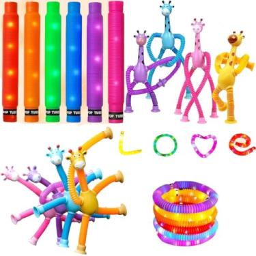 Imagem de Brinquedo Led Tubo Brinquedo Esticável Infantil Festa Lembrancinha