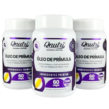 Imagem de Kit 3x Óleo de Prímula 60 Cápsulas Fonte de GLA Ômega 6 Sem Glúten Cápsula Vegetal Qnutri