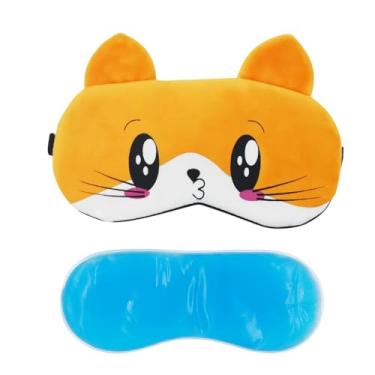 Imagem de Máscara de Descanso Relax Premium em Pelúcia com Bolsa de Gel – Conforto e Alívio Imediato para Sono, Viagens e Bem-estar