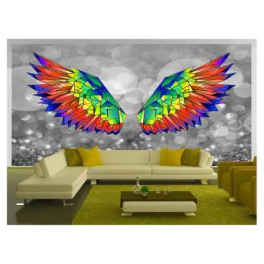 Imagem de Papel De Parede 3D Arte Asas Selfie Insta Cores 3,5M Tra290 - Você Dec