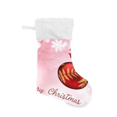 Imagem de GakkiGii Pacote com 2 meias de Natal, decoração grande para pendurar na parede da árvore da lareira, 45 x 31 cm