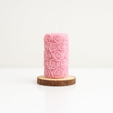 Imagem de Vela de cera de soja rosa 3D (rosa)
