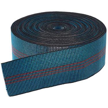 Imagem de GORGECRAFT Cadeira azul de 10,94 metros com correias elásticas de 5 cm, estofamento, cadeiras de gramado, tiras de substituição de material de sofá para reparo de móveis, sofá, jantar, assento de vime