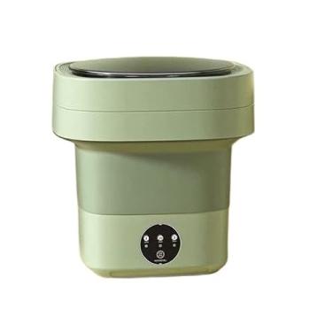Imagem de Mini Máquina de Lavar Roupas 11L Peças Íntimas, Centrifuga Dobrável Portátil Moderna Para Roupas Pequena mini lavadora de roupas Viagens e Pequenos Espaços(Verde)