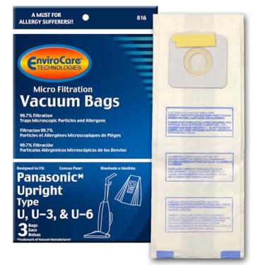 Imagem de Saco de substituição para aspirador de pó Enviro Care tipo U e U-3 (pacote com 3) da Enviro Care