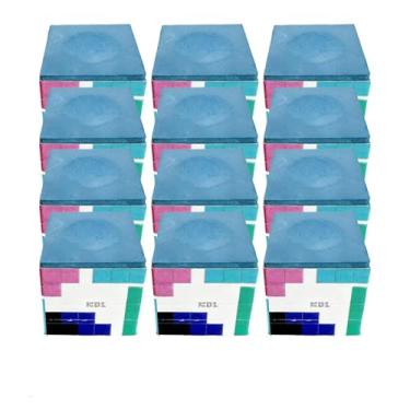 Imagem de THXLCON Giz de taco de bilhar feito à mão na Finlândia (clube, azul, 12 peças)