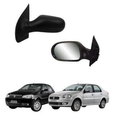 Imagem de Retrovisor Fiat Palio Fire Economy G3 2011 até 2016 Fiat Siena El 2011 até 2016 4 Portas Sem Controle Lado Esquerdo Motorista
