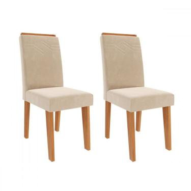 Imagem de Cadeiras Kit 2 Cadeiras Tais Cinamomo/Nude - Cimol