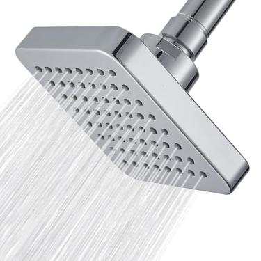 Imagem de Nuodan Chuveiro de alta pressão - Chuveiro de chuva potente para aumento de pressão de banheiro de 10 cm - Substituição universal perfeita para chuveiros quadrados (cromados)