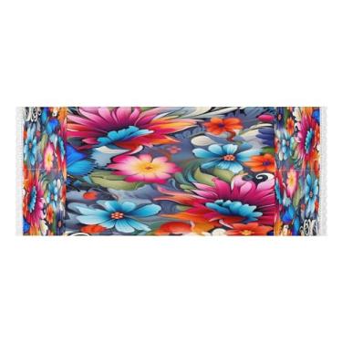 Imagem de Wassud Capas de lavadora e secadora de borboletas e flores, protetor de lavadora com sacos de armazenamento, capa de geladeira à prova de poeira com bolsos para lavanderia doméstica, cozinha, 120 x 55