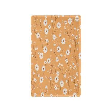 Imagem de Wassud Placa de cobertura para interruptor de luz, margaridas, laranja, decorativa, capa de parede, placa de parede para tomadas elétricas em branco 11 x 6 cm