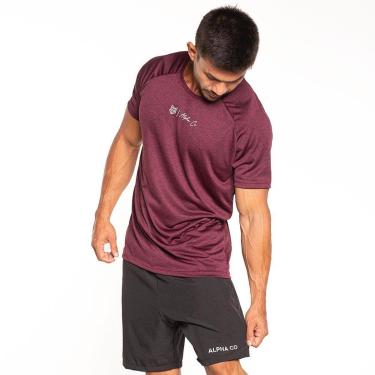 Imagem de Camiseta Masculina Dry Esportiva Academia Elite Vinho Alpha Co-Masculino