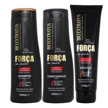 Imagem de Bio Extratus Força com Pimenta (Kit Shampoo + Condicionador 350ml + Má