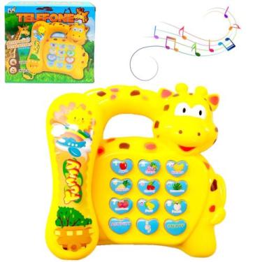 Imagem de Telefone de Brinquedo Infantil Musical Bebê Educativo Girafinha - Toy 
