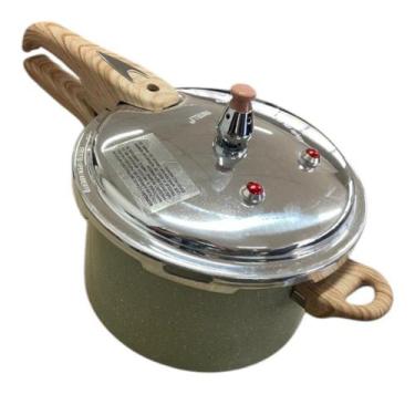 Imagem de Panela de Pressão Indução 4,2 Litros Cerâmico Antiaderente Segurança D