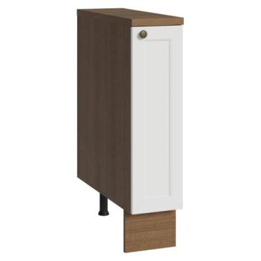 Imagem de Balcão Porta-Temperos 20 cm 1 Porta Rustic/Branco Vik Madesa, Rustic/B