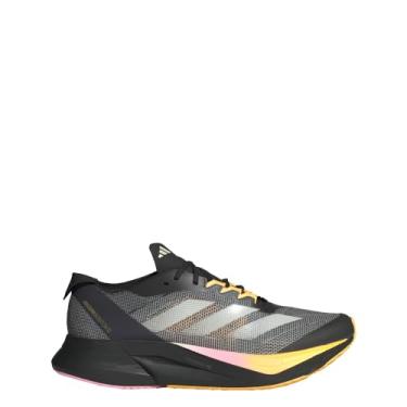 Imagem de adidas Tênis feminino Adizero Boston 12, Preto/Zero Metálico/Spark, 45