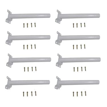 Imagem de Suporte Barra Luminaria Solar 8 Und Rua Poste Aço Quintal