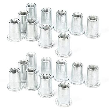 Imagem de Acouto Kit de Porca Rebite de Liga de Alumínio, 20 Peças Com Alta Durabilidade e Design para Ferramentas de Fixação de Hardware M6 X 10