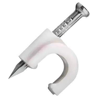 Imagem de Fixador Fio Branco Coaxial Grampo Utilidade Multiuso - Organização e Acabamento Profissional