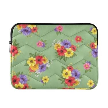 Imagem de Capa para laptop, buquês, flores silvestres, vermelha, à prova de choque, capa protetora para notebook, durável, bolsa de transporte para computador, grande