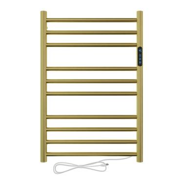 Imagem de Toalheiro Termico Redondo Dourado Fosco Timer Direito