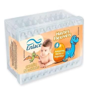 Imagem de Cotonetes Hastes Flexíveis Macio Recém Nascido - Enlace - 50 Unidades
