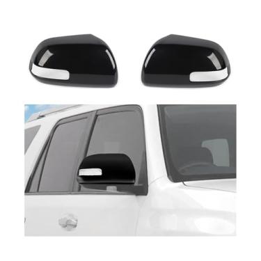 Imagem de RT-TCZ Kit de capa de espelho retrovisor para carro retrovisor retrovisor lateral decoração acessórios exteriores para Toyota 4Runner 2010-2013 (preto)