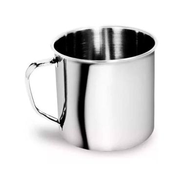 Imagem de Kit 2 Canecas Inox Pequena N.07 200Ml Café Leite Servir Luxo