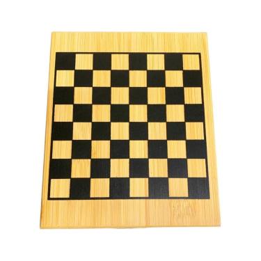 Imagem de Kit 4Un Acessórios Para Vinho Tabuleiro De Xadrez De Bambu