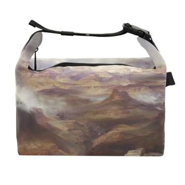 Imagem de TSENQUE Lancheira feminina personalizada Thomas Moran American Grand Canyon Colorado River Lancheira floral para trabalho bolsa térmica térmica para adultos