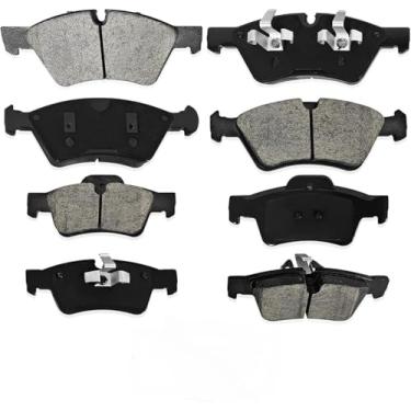 Imagem de 8 peças de pastilhas de freio a disco de cerâmica dianteiras traseiras para Mercedes Benz GL320 GL350 GL450 GL550 ML320 ML350 ML450 ML500 ML550 R320 R350 R500 (D1122 D1123)