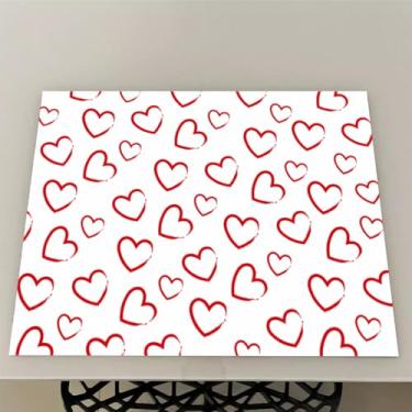 Imagem de Jogo Americano Natal Souplast Impermeável Lona Kit 4 6 8 10 ou 12 Unidades Mesa Posta (Coração 2,10 Peças)