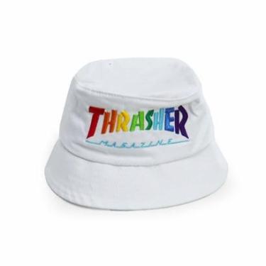 Imagem de Bucket Thrasher Magazine Rainbow - Branco-Unissex
