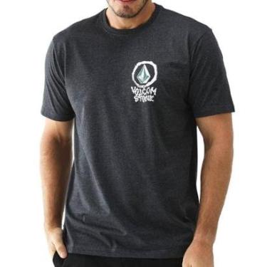 Imagem de Camiseta Volcom Inked Mescla Preto-Masculino