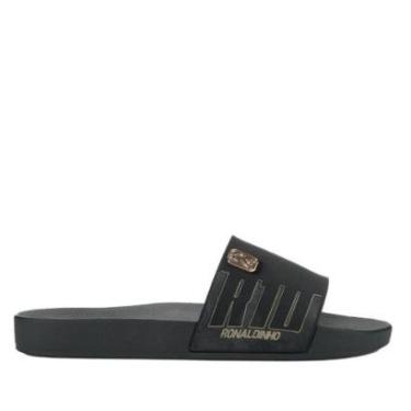 Imagem de Chinelo Slide Masculino Rider R10 Ronaldinho 12562 Preto/Dourado-Masculino