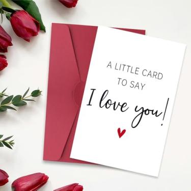 Imagem de Presentes de cartão de feliz aniversário para mulheres homens Um pequeno cartão para dizer eu te amo cartões de felicitações para marido esposa casal presentes de dia dos namorados para noivo presente