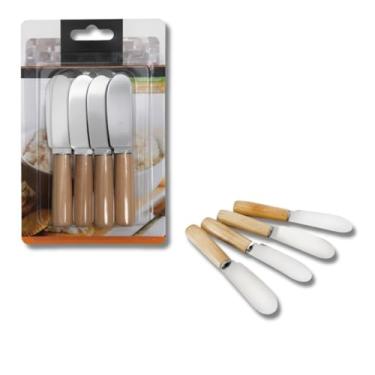 Imagem de Conjunto com 4 Espátulas Inox para Manteiga e Geleia – Design Elegante e Uso Diário