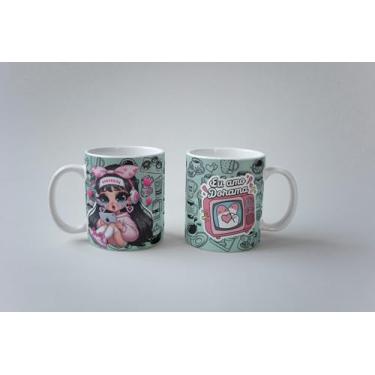 Imagem de Caneca Porcelana Dorama e Café Eu Amo Dorama Eu sou Dorameira 325ml (MOD05)