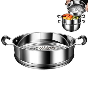 Imagem de Rrlihjgu Cozedor A Vapor Em Aço Inoxidável, Grelha Para Cozimento A Vapor, Utensílio Multifuncional Para Preparar Alimentos Massas Legumes Sopas Fibras Refeições Caseiras Pães